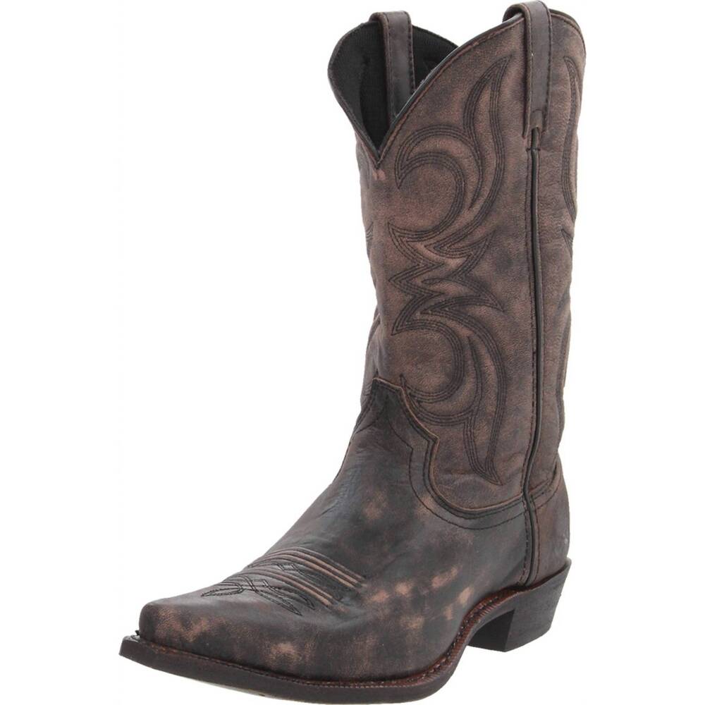 NEW DINGO men's cracked boot in black/tan